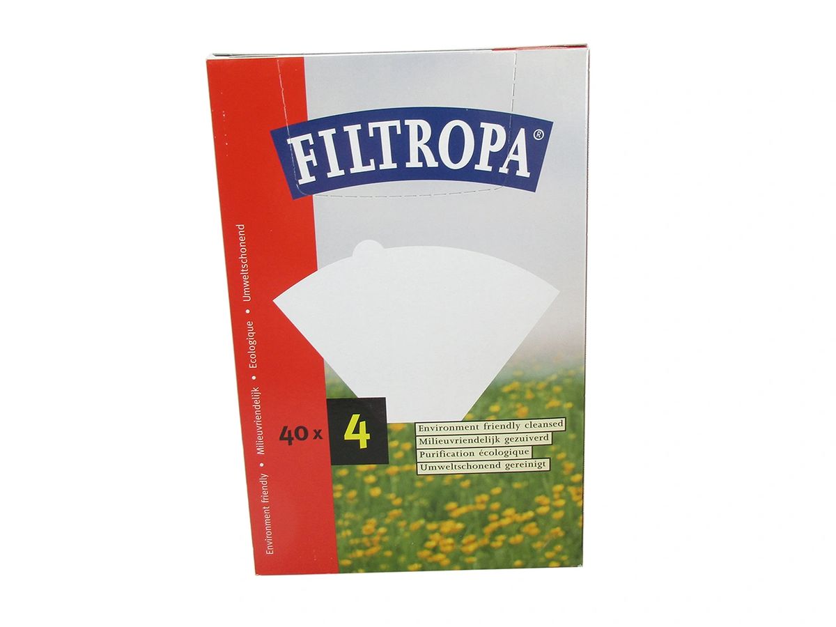 Filtropa White Coffee Filter Paper Size 4 (Pack of 40)